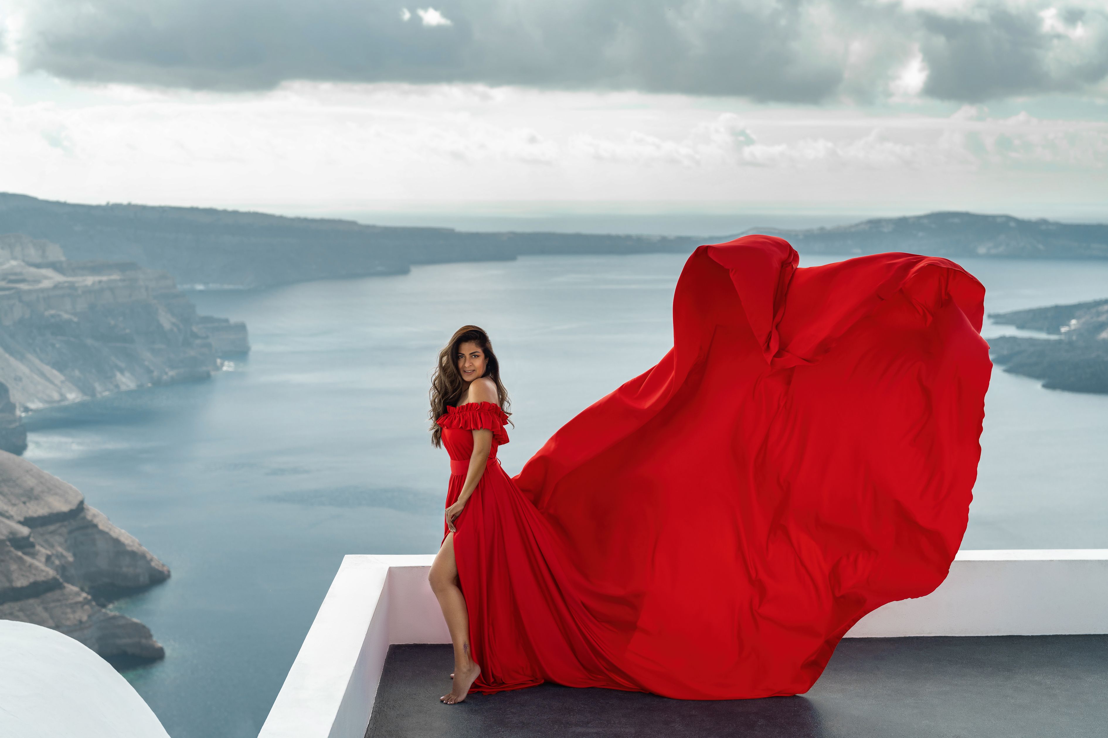Santorini flying dress available for rent