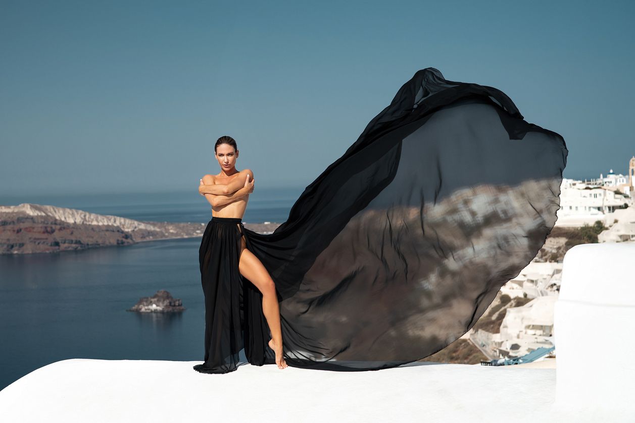 Karolina Wozniak photoshoot in Santorini, Greece