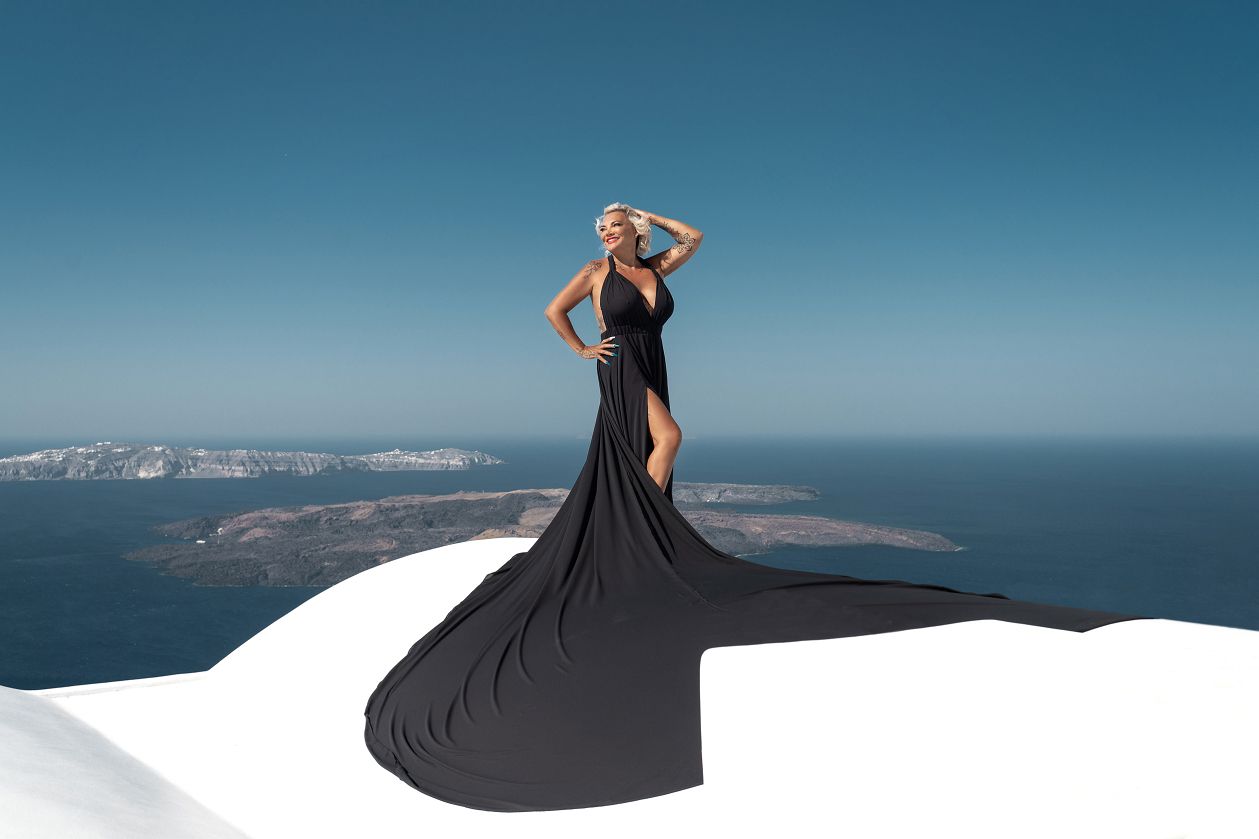 Black flying dress rent