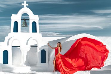 Flying Santorini dress